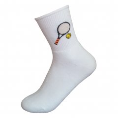 Men's Tennis Socks With Tennis Racquet And Ball Logo