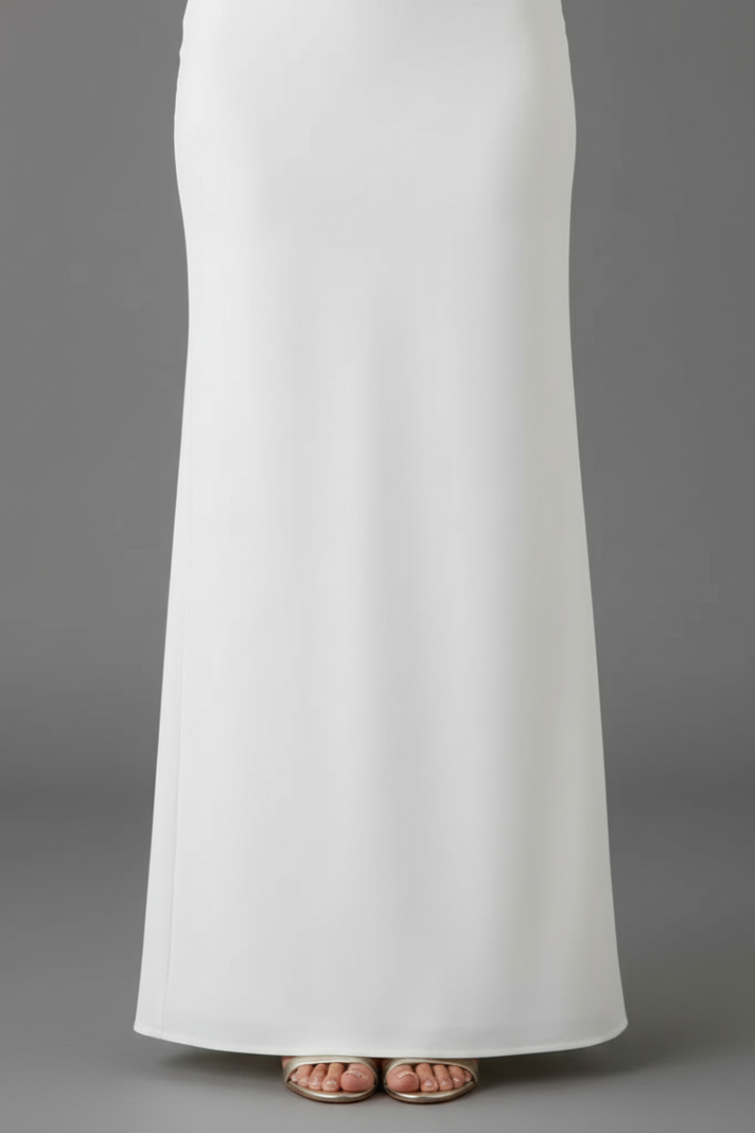 Seraphina Waist Cutout Maxi Dress in white