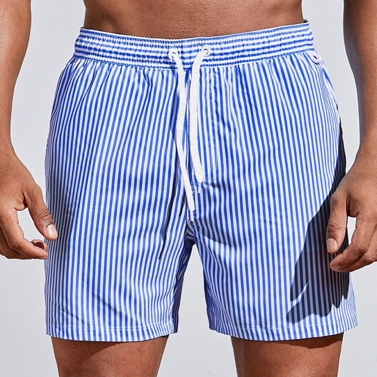 Blaine Men's Striped Drawstring Swim Shorts - Clothing & Beyond