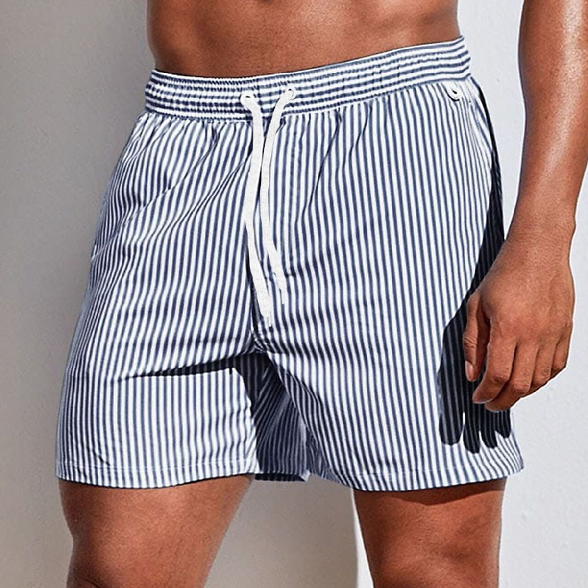Blaine Men's Striped Drawstring Swim Shorts - Clothing & Beyond