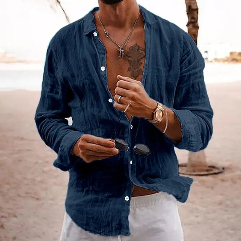 Ewan Men's Relaxed Long Sleeve Shirt - Clothing & Beyond