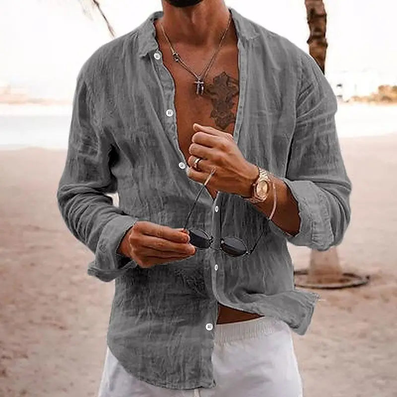 Ewan Men's Relaxed Long Sleeve Shirt - Clothing & Beyond