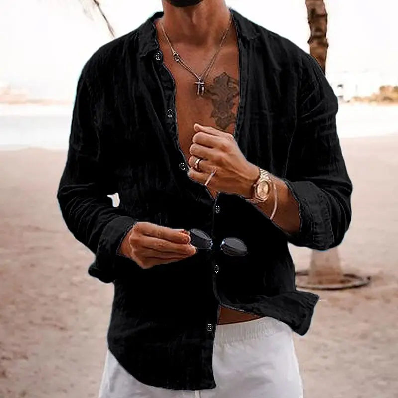 Ewan Men's Relaxed Long Sleeve Shirt - Clothing & Beyond