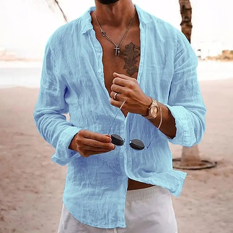 Ewan Men's Relaxed Long Sleeve Shirt - Clothing & Beyond