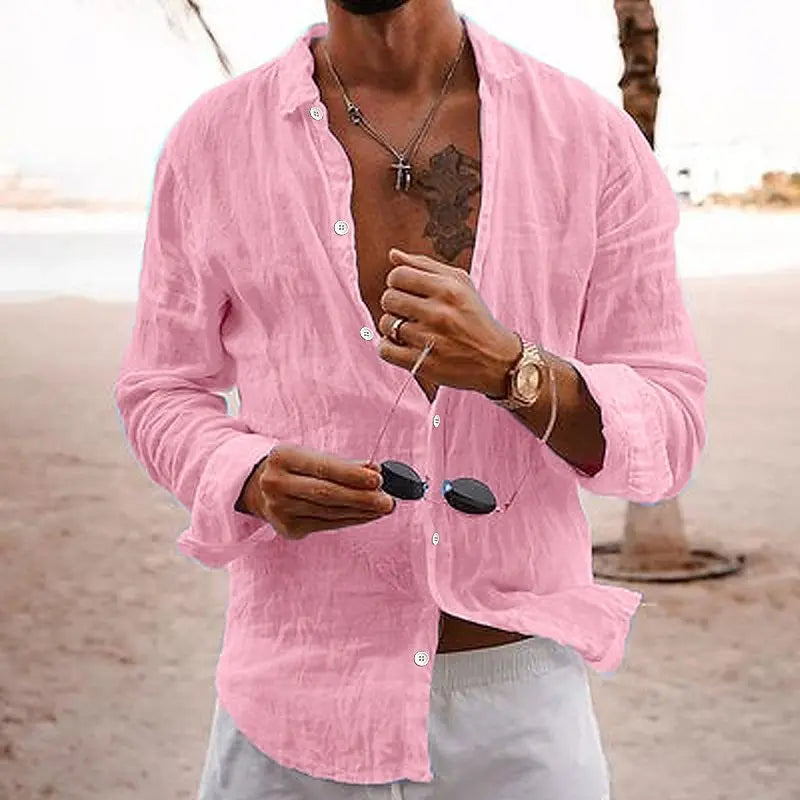 Ewan Men's Relaxed Long Sleeve Shirt - Clothing & Beyond